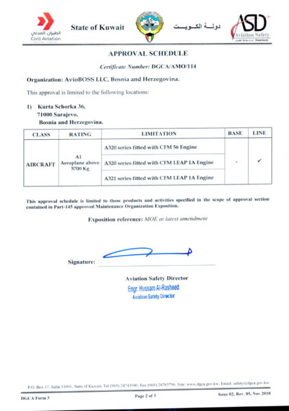 KCASR Approval Certtificate 2024 Page 2